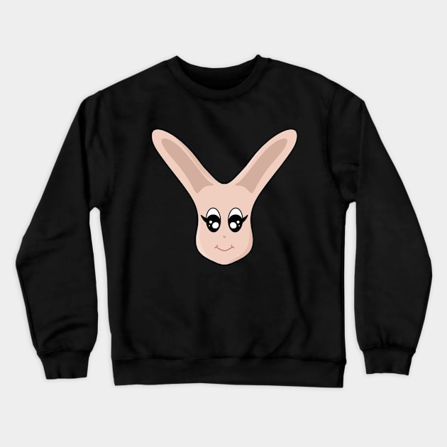 Cute Sparkle Eyes Bunny Crewneck Sweatshirt by melissamco